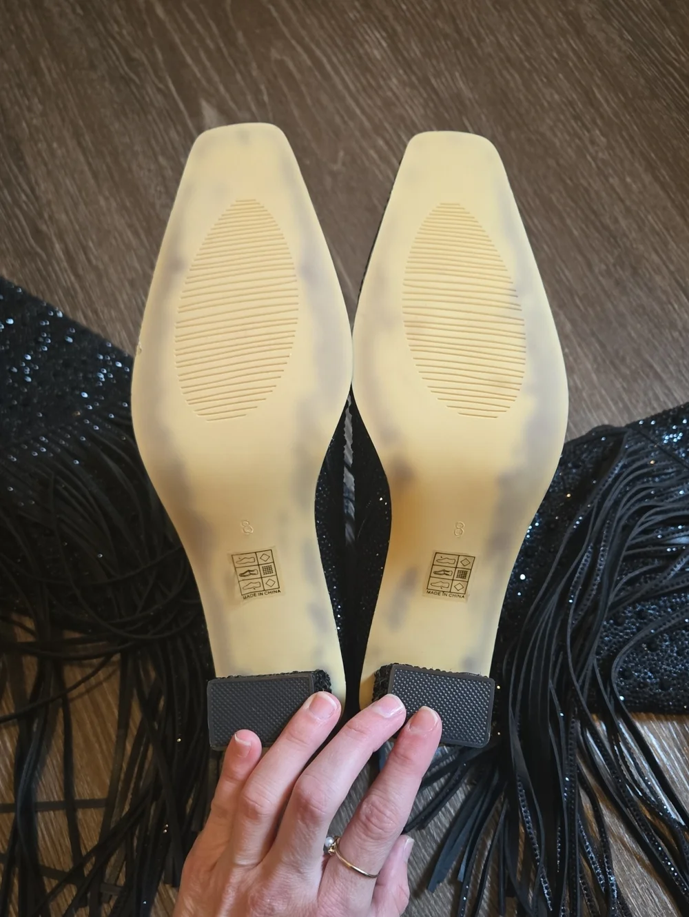 Jessica Simpson Asire Fringe Bedazzled Western Boots